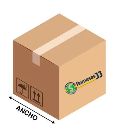 Medida ancho del paquete